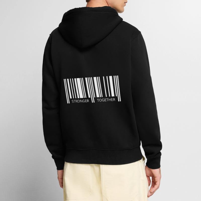 Ensemble puissant Corona Barcode Strichcode Partner Veste à capuche bio Premium Unisexe