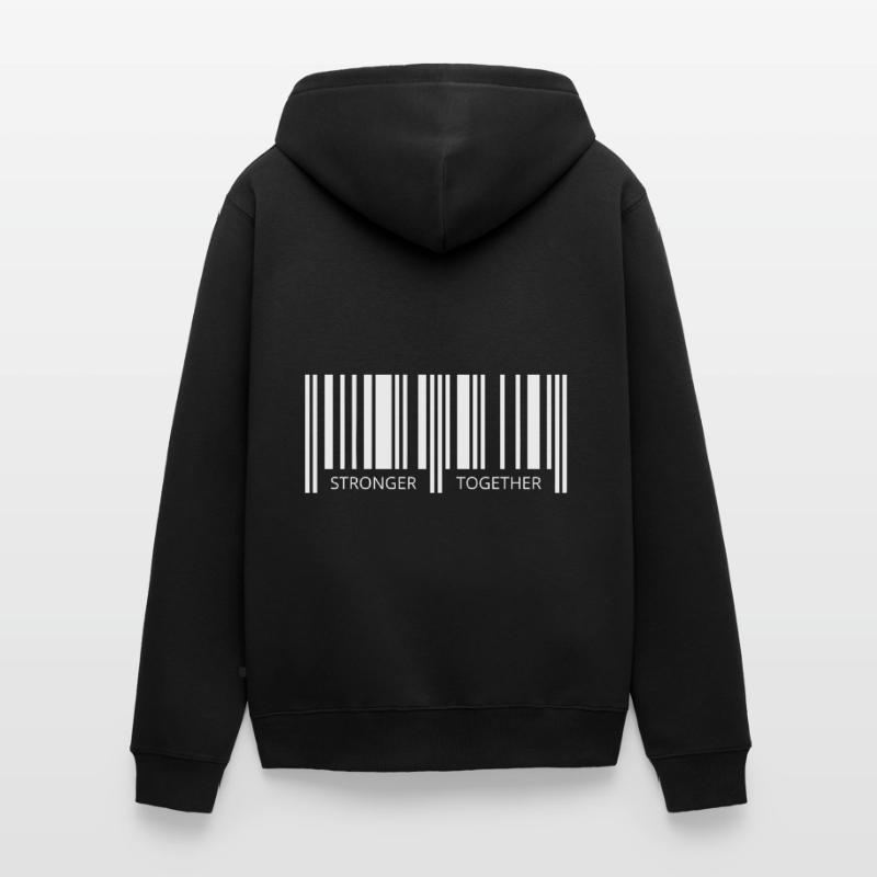 Ensemble puissant Corona Barcode Strichcode Partner Veste à capuche bio Premium Unisexe
