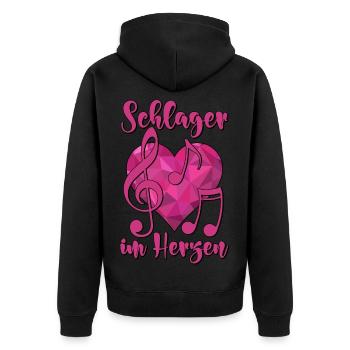 Des chansons dans le cœur - Veste à capuche bio Premium Unisexe - noir - Dos - Nico (187cm)