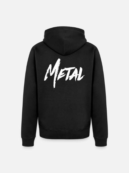 METAL Heavy Metal Musique Rock - Veste à capuche bio Premium Unisexe - noir