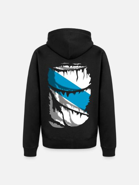 Drapeau de la Galice - Veste à capuche bio Premium Unisexe - noir