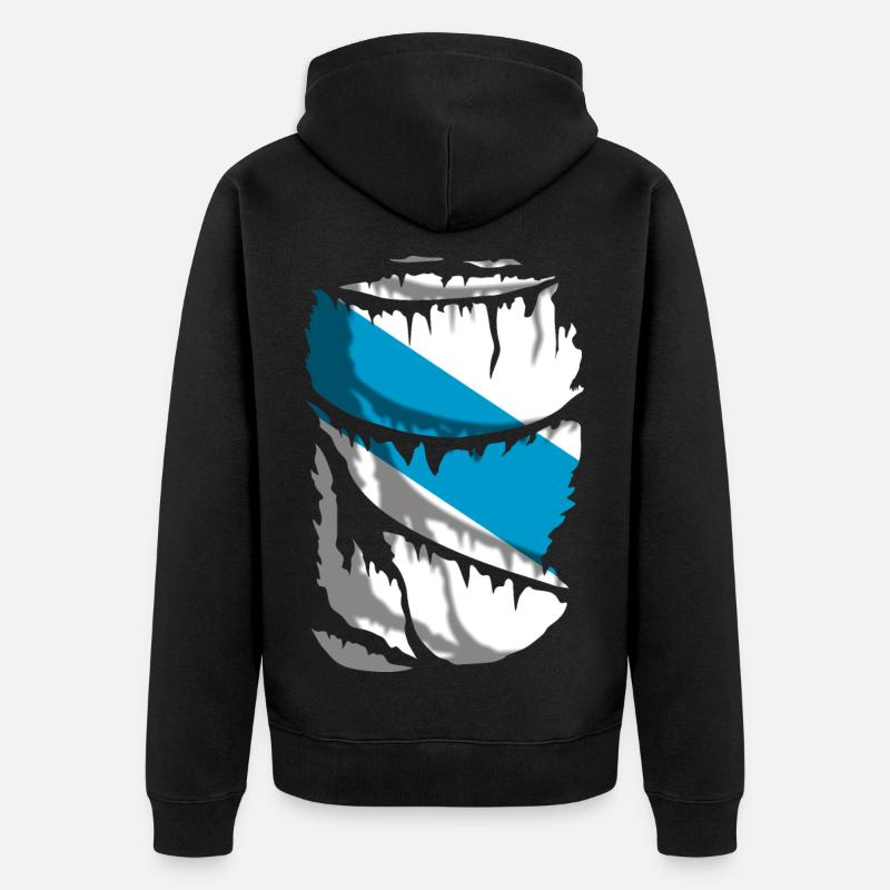 Drapeau de la Galice - Veste à capuche bio Premium Unisexe - noir