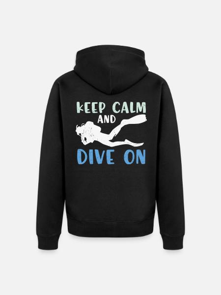 Diving Divers Scuba Diving - Unisex Premium Organic Zip Hoodie - black