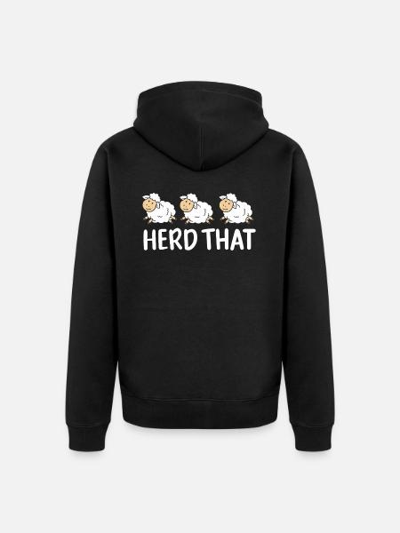 Herd That - Sheep - Unisex Premium Organic Zip Hoodie - black