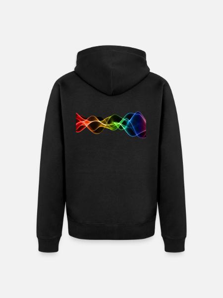 Frequency Vibration Vibrations Hertz - Unisex Premium Organic Zip Hoodie - black