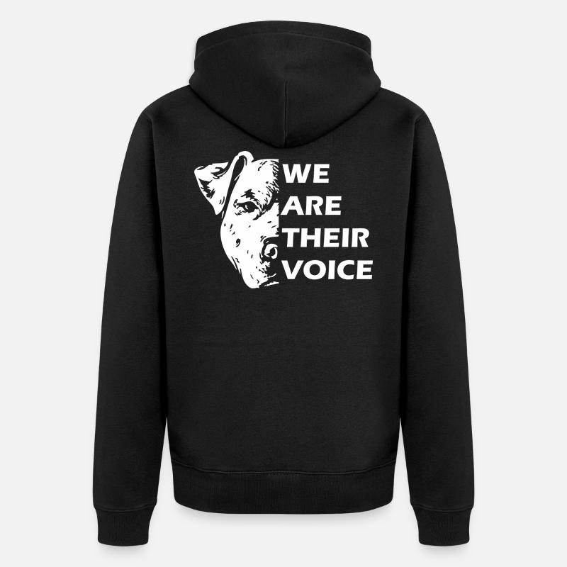 Nous sommes leur voix - Veste à capuche bio Premium Unisexe - noir