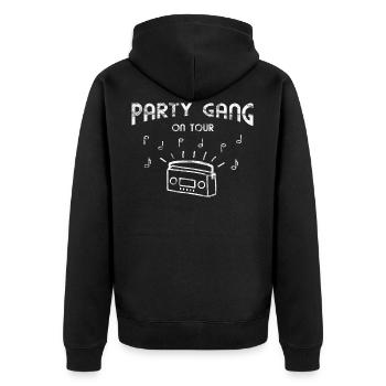 Music Celebration Dance Vintage - Party Gang On Tour - Unisex Premium Organic Zip Hoodie - black - Back - Nico (187cm)