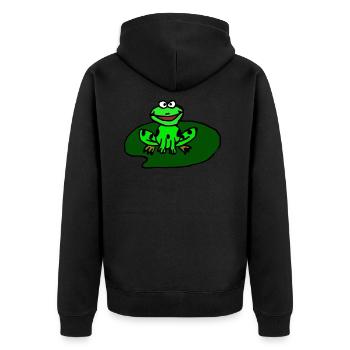 Grenouilles - Veste à capuche bio Premium Unisexe - noir - Dos - Nico (187cm)