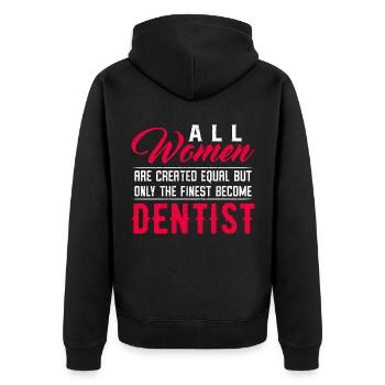Dentiste - Veste à capuche bio Premium Unisexe - noir - Dos - Nico (187cm)