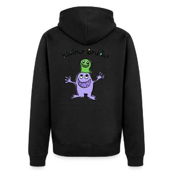 Petit frère - Veste à capuche bio Premium Unisexe - noir - Dos - Nico (187cm)