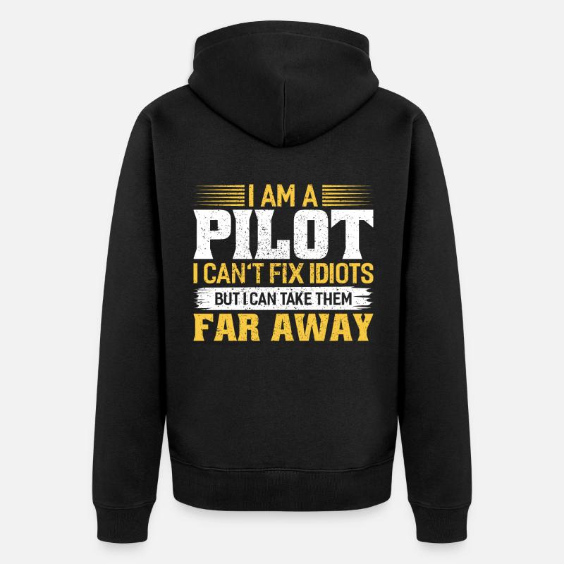 Pilote - Veste à capuche bio Premium Unisexe - noir