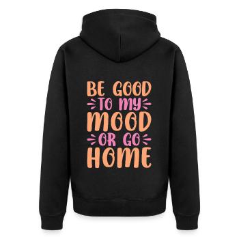 Yoga Be Good To My Mood Yoga Drôle - Veste à capuche bio Premium Unisexe - noir - Dos - Nico (187cm)