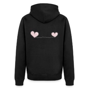 Cœur coeur - Veste à capuche bio Premium Unisexe - noir - Dos - Nico (187cm)