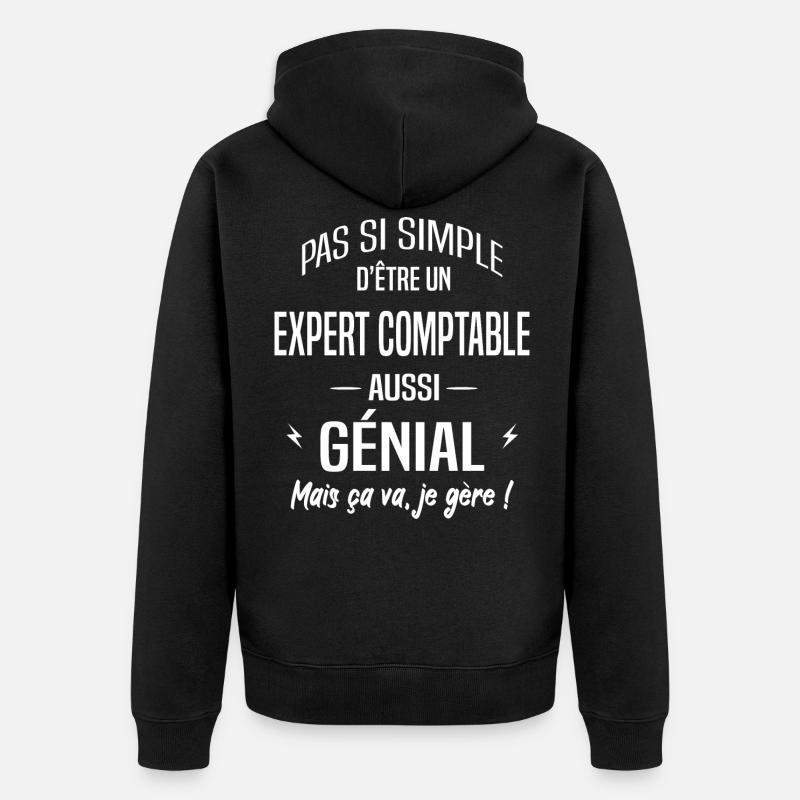 Expert comptable - Veste à capuche bio Premium Unisexe - noir