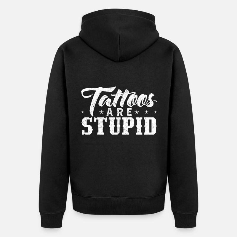 Tattoo - Unisex Premium Bio Zip Hoodie - Schwarz