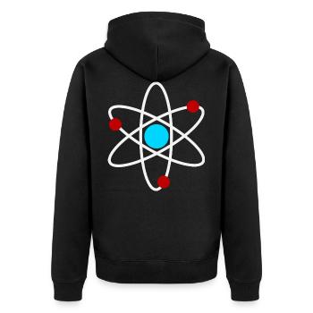 An Atom - Veste à capuche bio Premium Unisexe - noir - Dos - Nico (187cm)