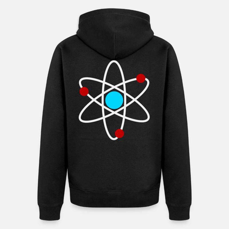 An Atom - Unisex Premium Bio Zip Hoodie - Schwarz