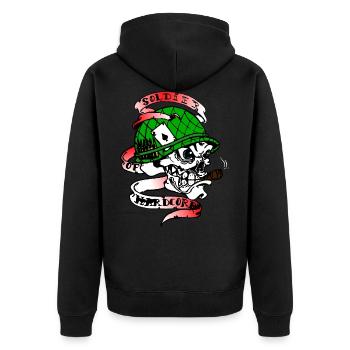 hardstyle punchcore - Veste à capuche bio Premium Unisexe - noir - Dos - Nico (187cm)