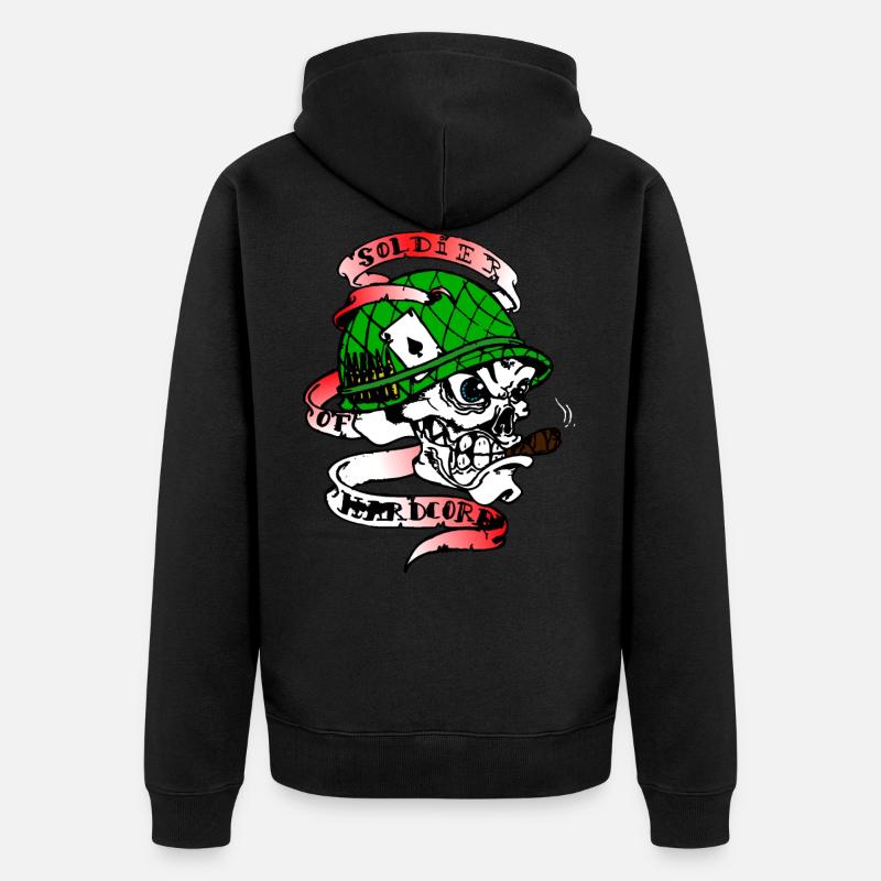 hardstyle punchcore - Veste à capuche bio Premium Unisexe - noir