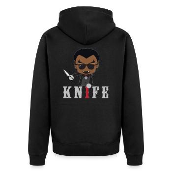 Little Knife / Daywalker Vampire Adolescent Idée cadeau - Veste à capuche bio Premium Unisexe - noir - Dos - Nico (187cm)