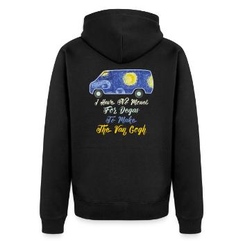 Je n'ai pas de Monet pour les Degas pour faire le Van Gogh - Veste à capuche bio Premium Unisexe - noir - Dos - Nico (187cm)