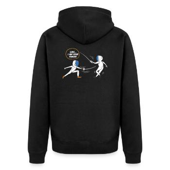Luke je suis votre escrimeur - Escrime Duel Arts martiaux - Veste à capuche bio Premium Unisexe - noir - Dos - Nico (187cm)