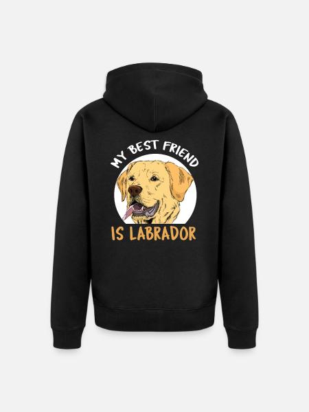 Labrador Dog - Unisex Premium Bio Zip Hoodie - Schwarz