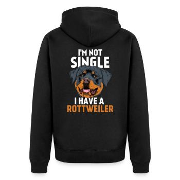 Rottweiler chien - Veste à capuche bio Premium Unisexe - noir - Dos - Nico (187cm)