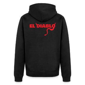 Halloween El Diablo - Unisex Premium Organic Zip Hoodie - black - Back - Nico (187cm)