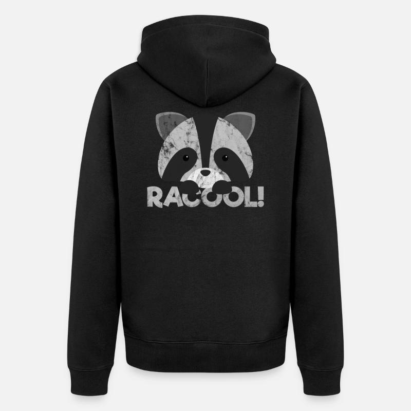Animaux Panda - Veste à capuche bio Premium Unisexe - noir