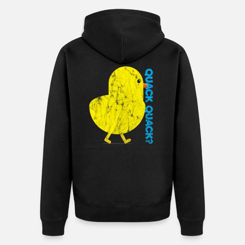 Animaux Poulet charlatan - Veste à capuche bio Premium Unisexe - noir