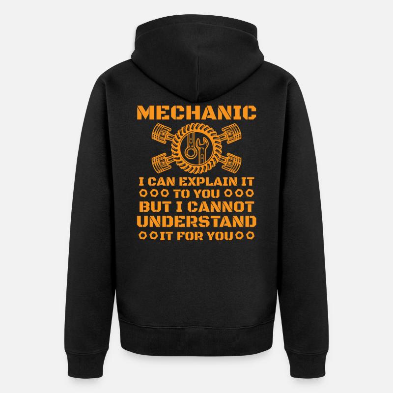 mécanicien - Veste à capuche bio Premium Unisexe - noir