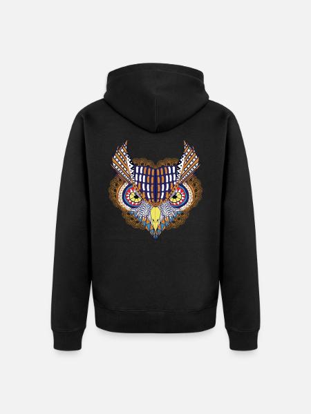 Art - Eagle - Unisex Premium Bio Zip Hoodie - Schwarz