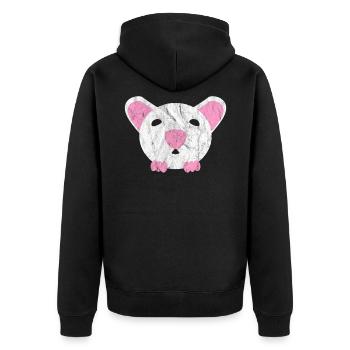 Animaux mignons - Veste à capuche bio Premium Unisexe - noir - Dos - Nico (187cm)