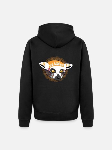 Globaler Nomade - Unisex Premium Bio Zip Hoodie - Schwarz