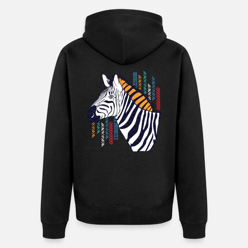 Cheval nomade mondial - Veste à capuche bio Premium Unisexe - noir