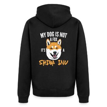 Mon chien n'est pas un renard, c'est un Shiba Inu - Veste à capuche bio Premium Unisexe - noir - Dos - Nico (187cm)