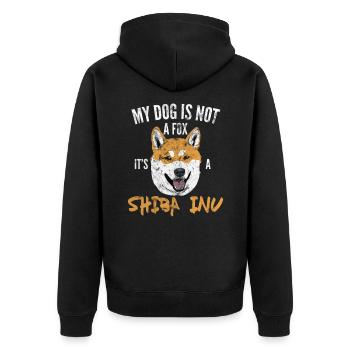 Mon chien n'est pas un renard, c'est un Shiba Inu - Veste à capuche bio Premium Unisexe - noir - Dos - Nico (187cm)