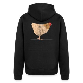 Poulet Animaux - Veste à capuche bio Premium Unisexe - noir - Dos - Nico (187cm)