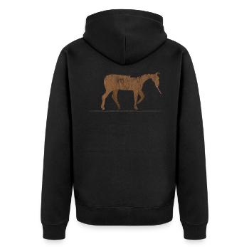 Cheval des animaux - Veste à capuche bio Premium Unisexe - noir - Dos - Nico (187cm)
