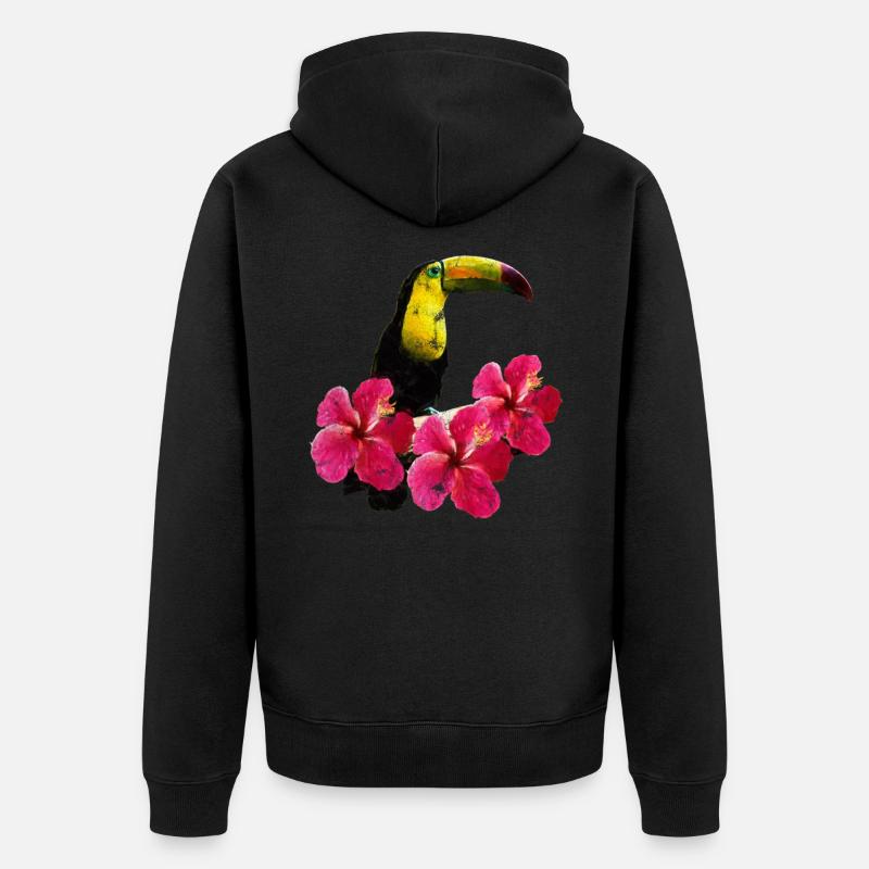jungle profonde - Veste à capuche bio Premium Unisexe - noir