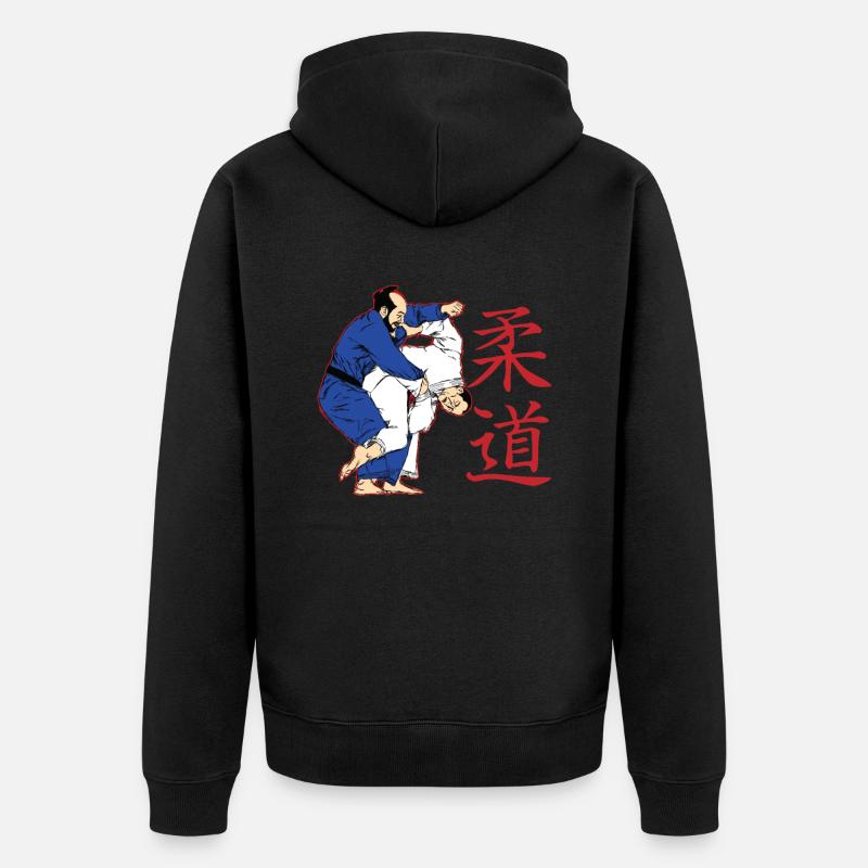 judo - Veste à capuche bio Premium Unisexe - noir
