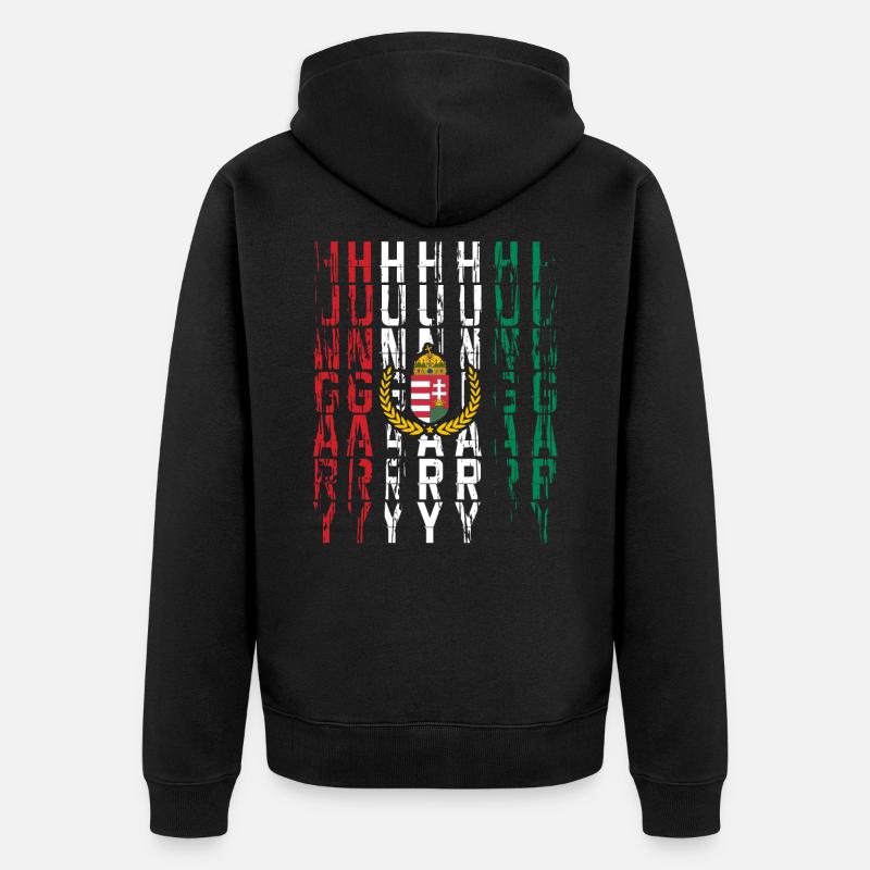 Hongrie - Veste à capuche bio Premium Unisexe - noir