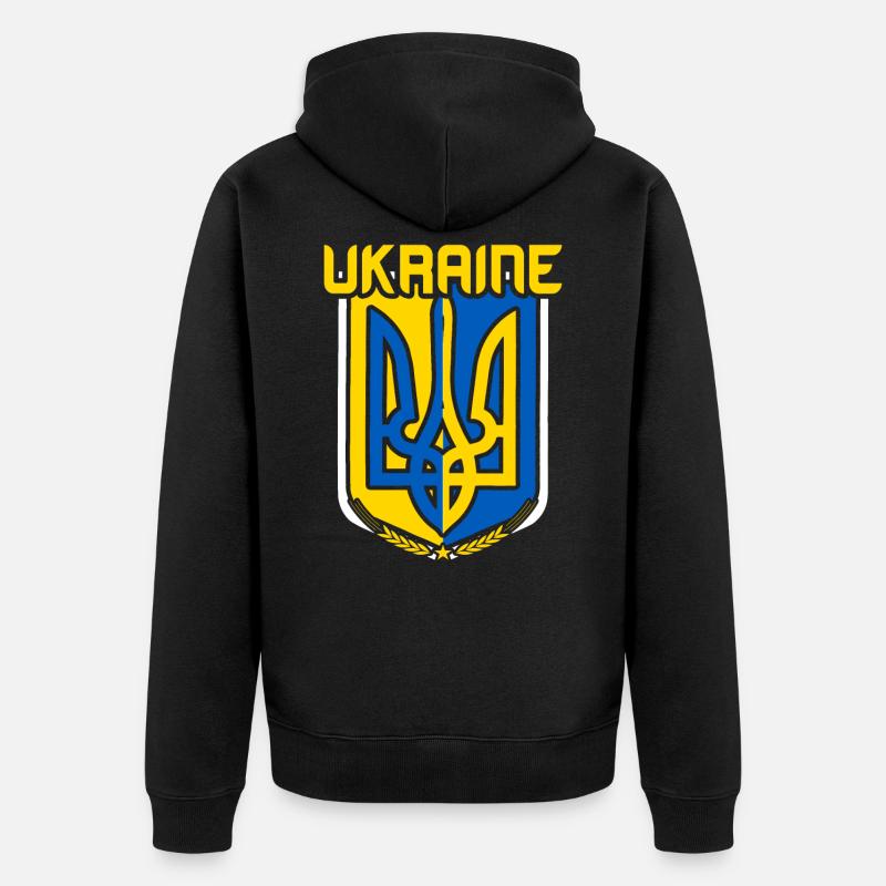 Ukraine - Veste à capuche bio Premium Unisexe - noir