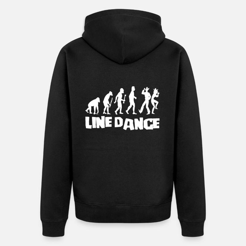 Linedance Evolution - Unisex Premium Bio Zip Hoodie - Schwarz
