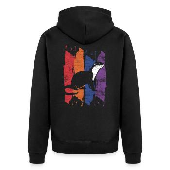 loutre - Veste à capuche bio Premium Unisexe - noir - Dos - Nico (187cm)