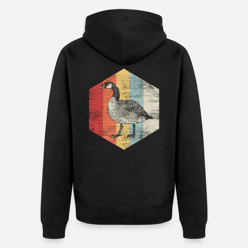 Gans - Unisex Premium Bio Zip Hoodie - Schwarz