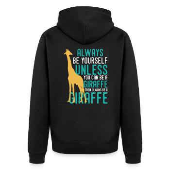 Girafe | Girafes | safari - Veste à capuche bio Premium Unisexe - noir - Dos - Nico (187cm)