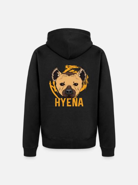 Hyena | Savannah | predators - Unisex Premium Organic Zip Hoodie - black