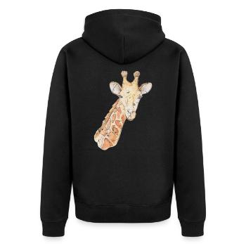 girafe - Veste à capuche bio Premium Unisexe - noir - Dos - Nico (187cm)